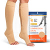 15-20mmHg Open Toe Zippered Compression Socks